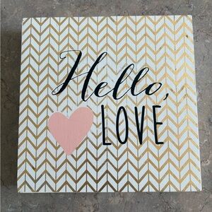 Hobby Lobby Gold and Pink Chevron Wall Art